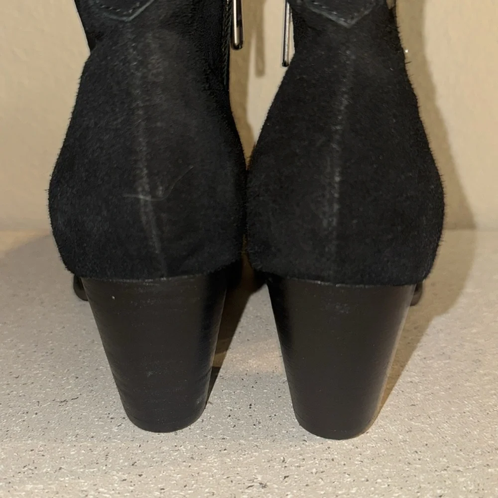 Vionic Women’s Landen‎ Studded Black Suede Block Heel Booties Size 9 - Picture 5 of 9